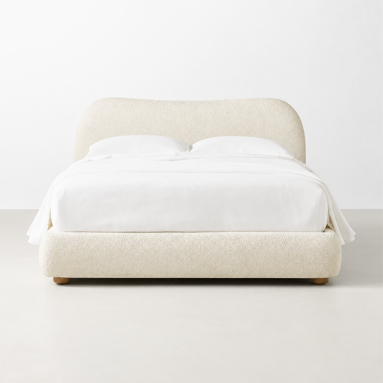 Curva Bouclé Platform Bed