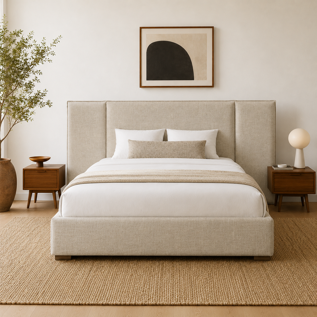 Aurelia Wingback Upholstered Bed