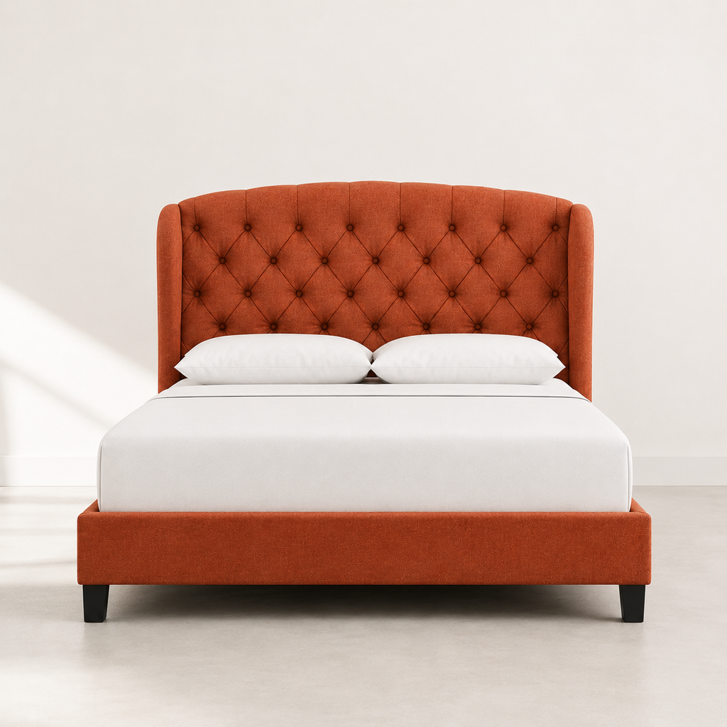 Cavalli Tufted Wingback Bed