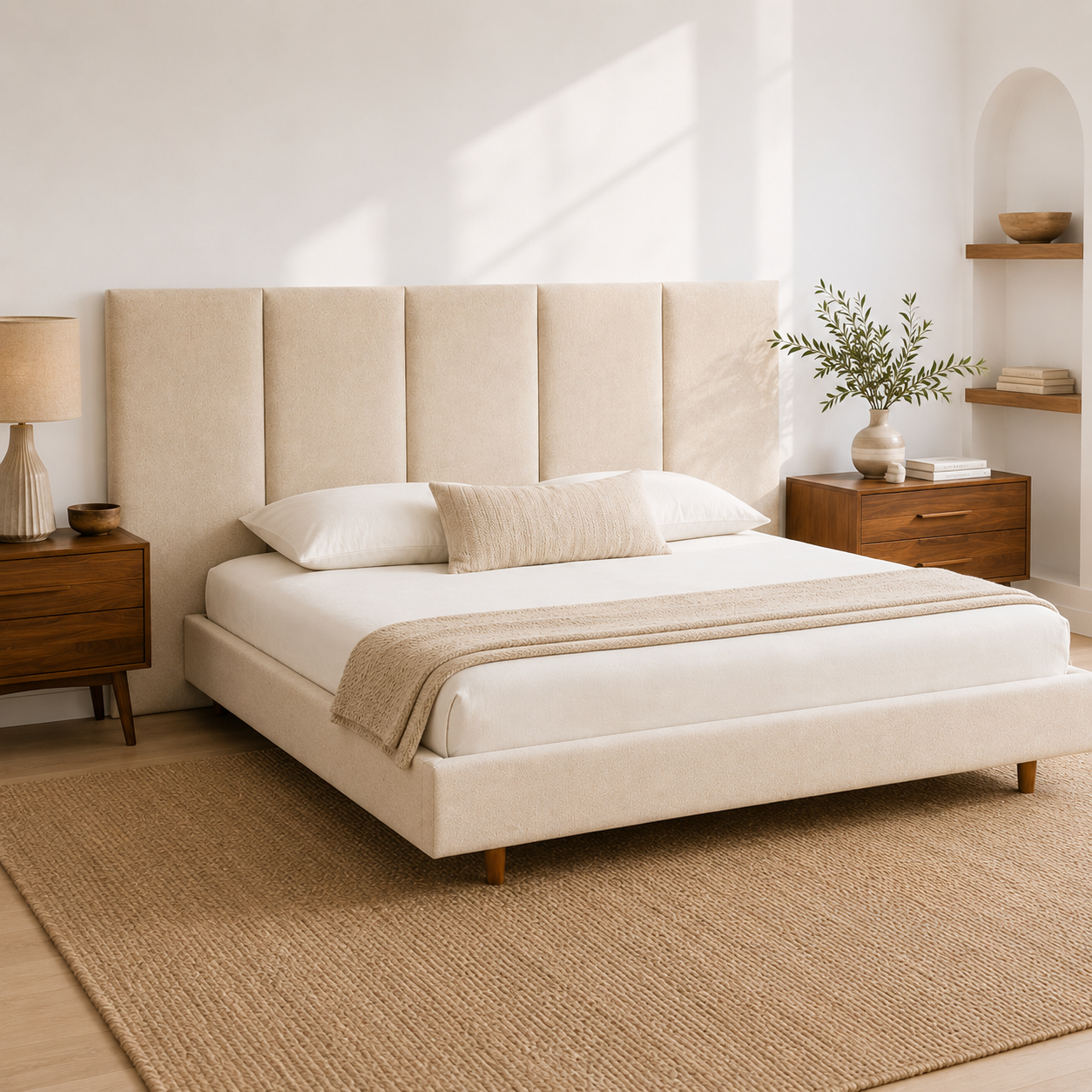 Aria Panel Upholstered Bed