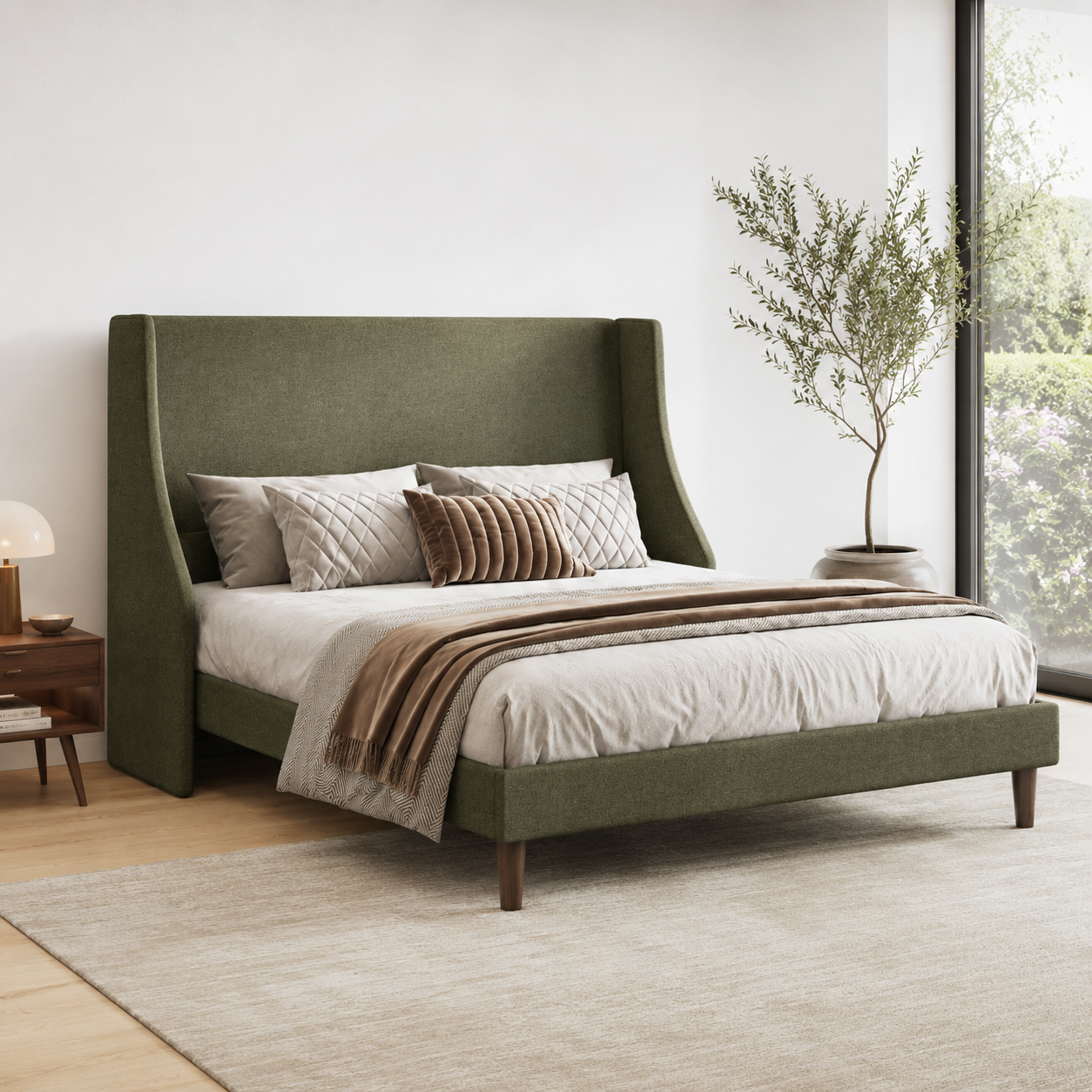 Marlow Wingback Upholstered Bed