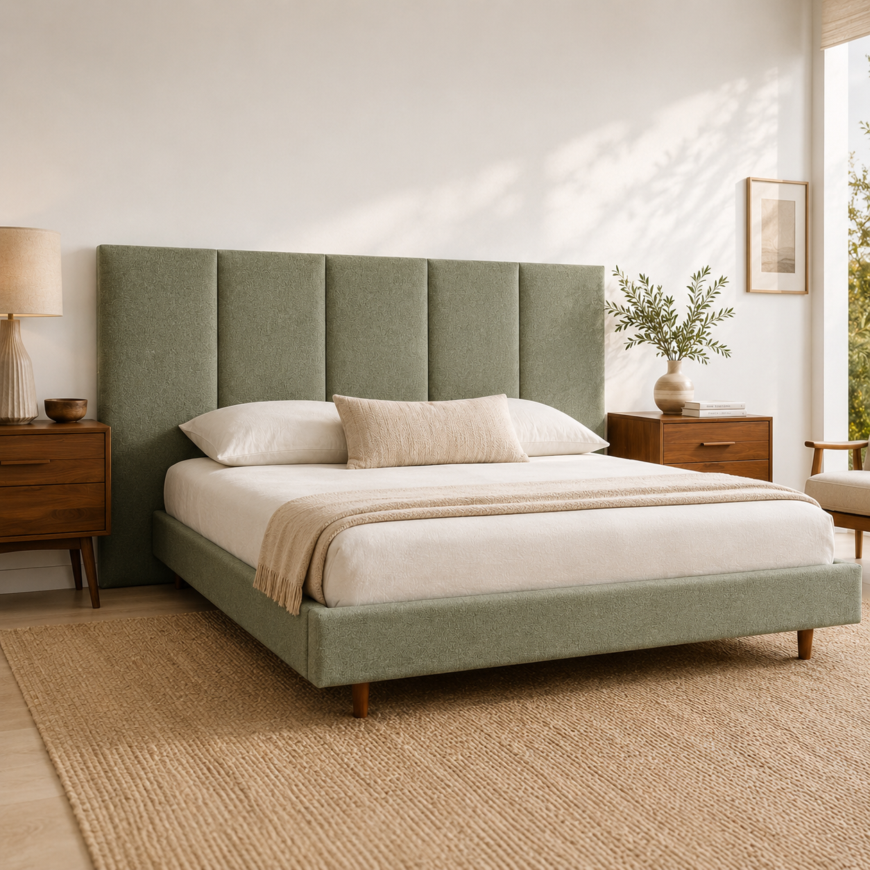 Aria Panel Upholstered Bed