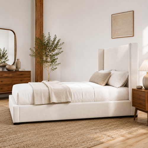 Aurelia Wingback Upholstered Bed