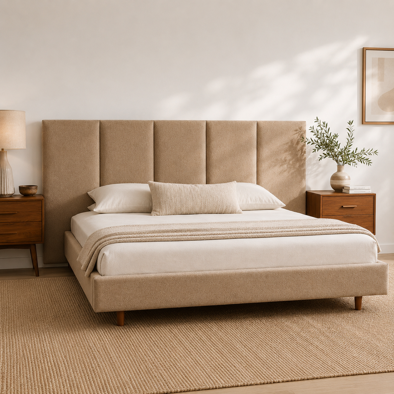 Aria Panel Upholstered Bed