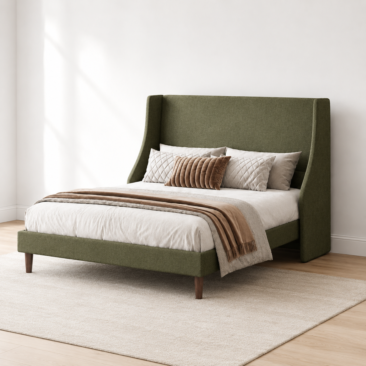 Marlow Wingback Upholstered Bed