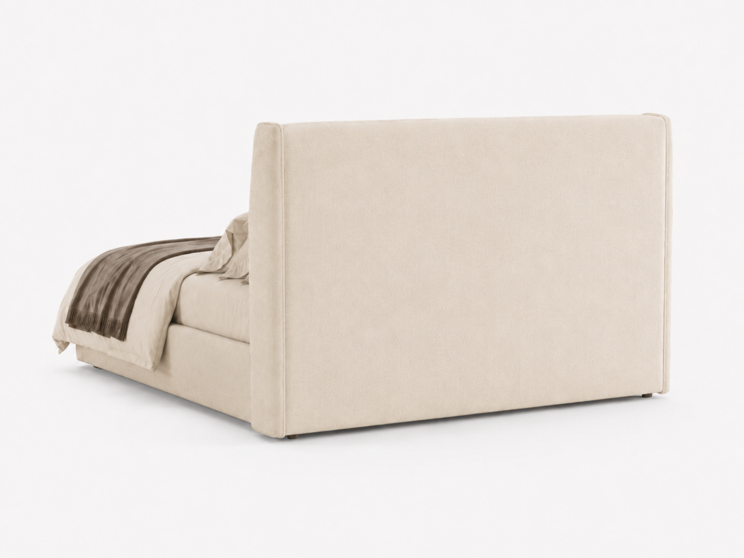The Elara Wingback Curve Upholstered Bed