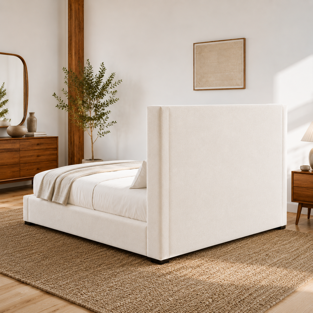 Aurelia Wingback Upholstered Bed