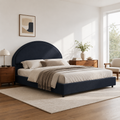 Noir Arc Upholstered Bed
