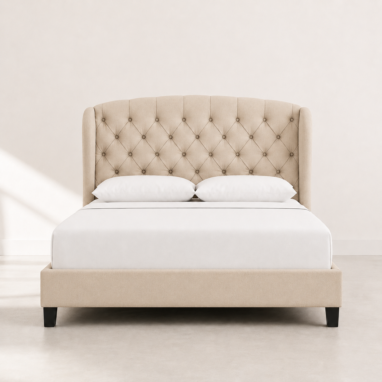 Cavalli Tufted Wingback Bed