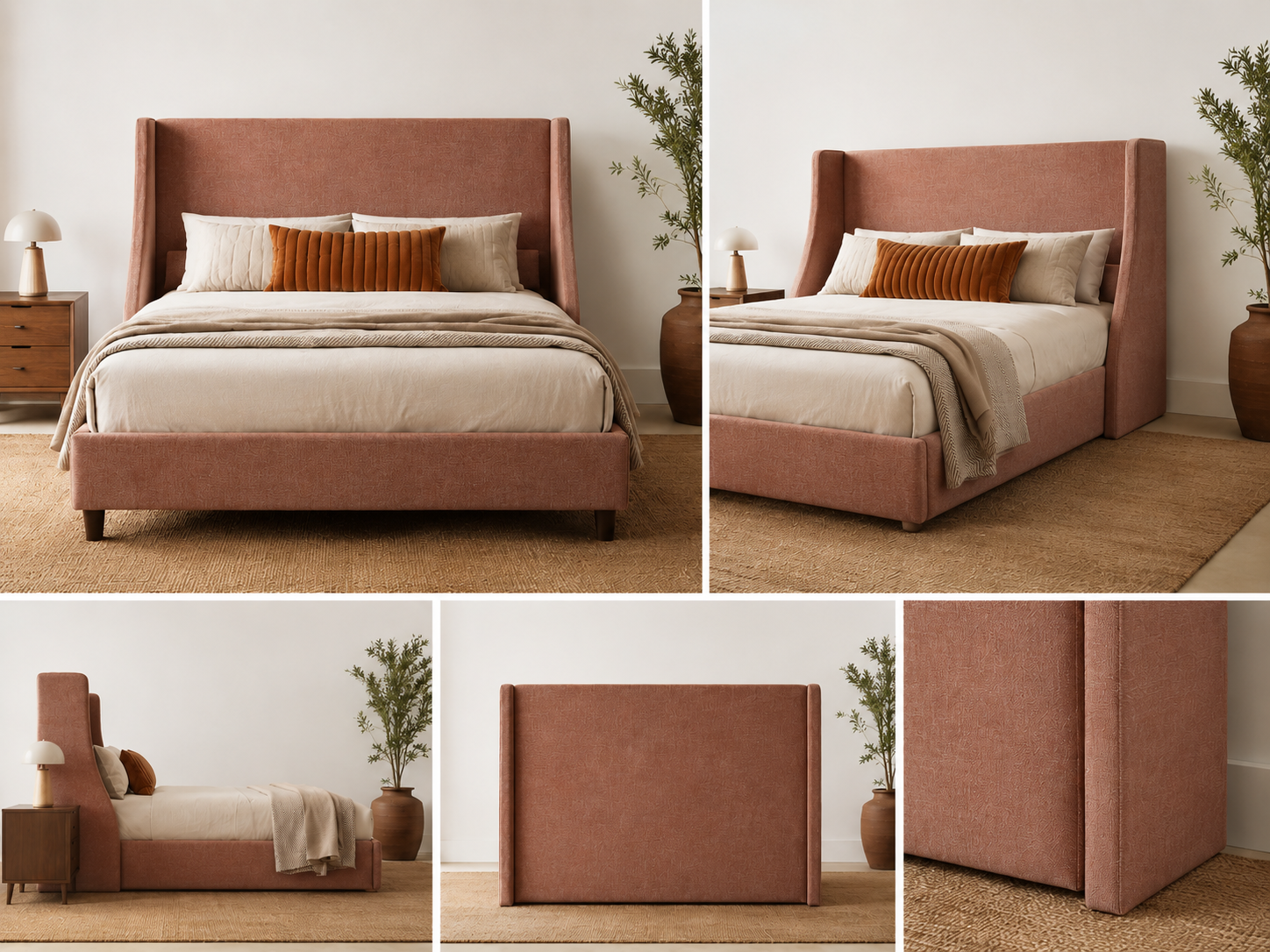 Marlow Wingback Upholstered Bed