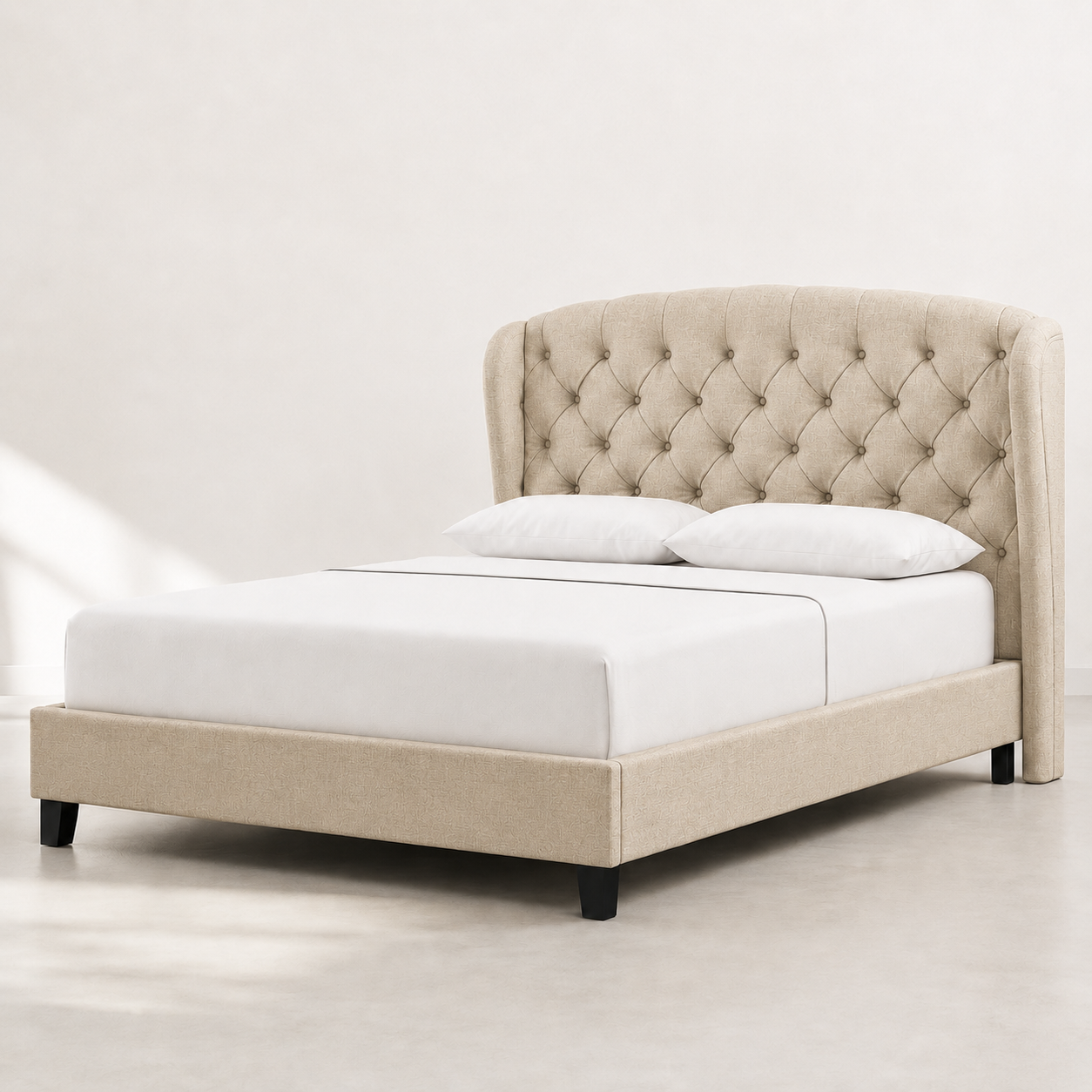 Cavalli Tufted Wingback Bed