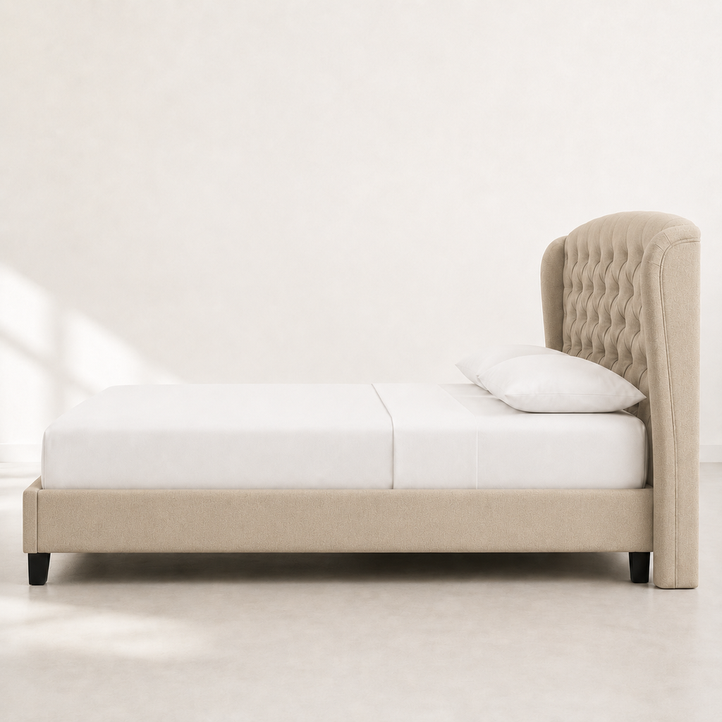 Cavalli Tufted Wingback Bed
