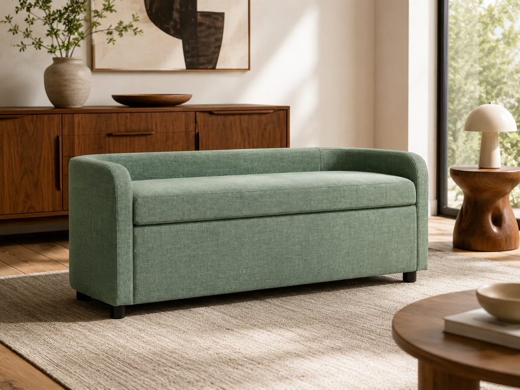 Aveline Curved Storage Bench