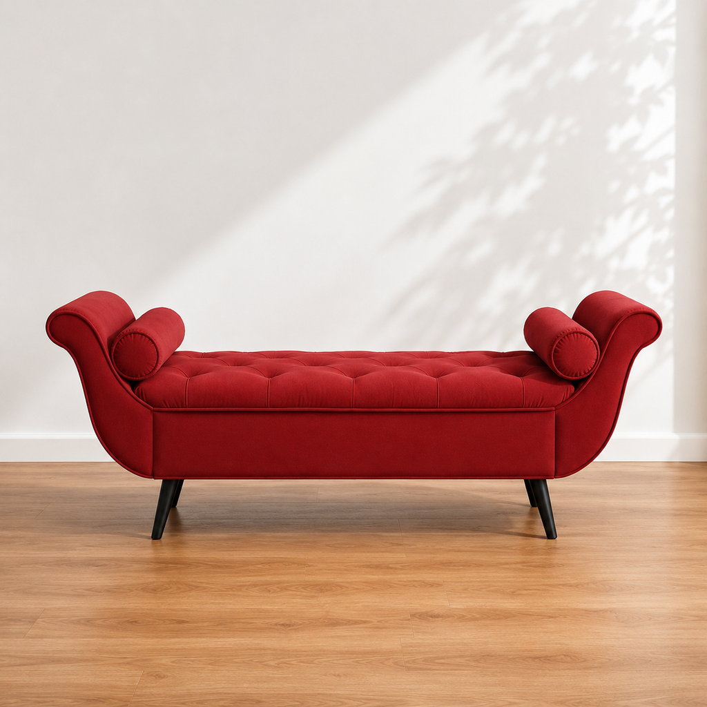 Valencia Velvet Chaise Bench