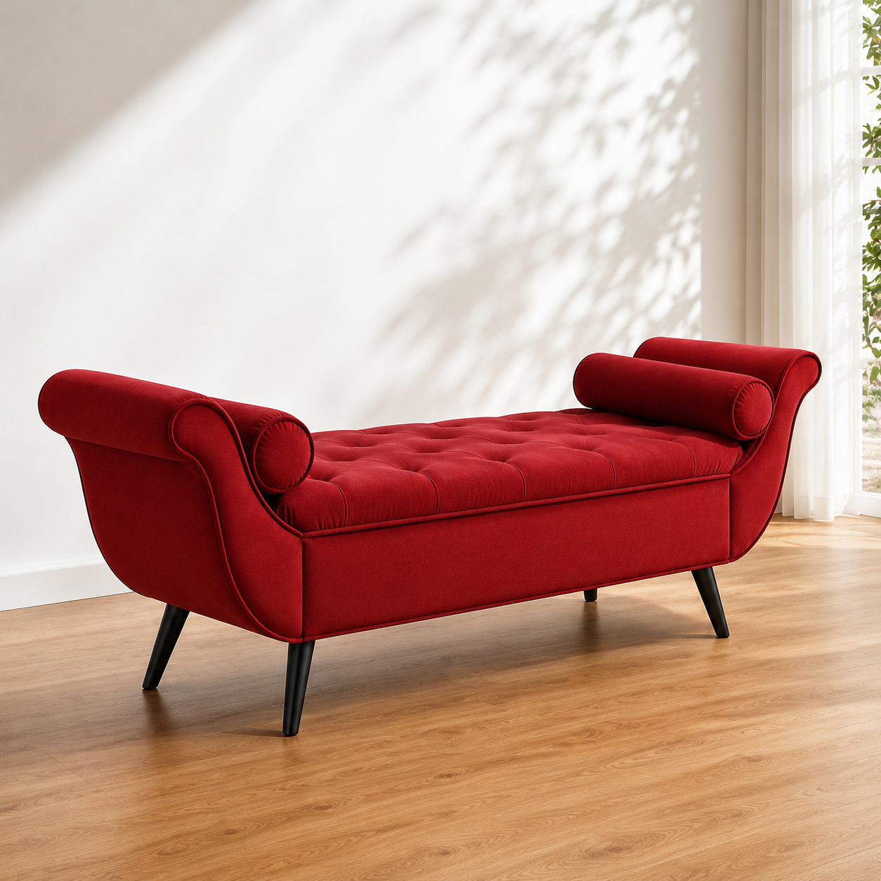 Valencia Velvet Chaise Bench