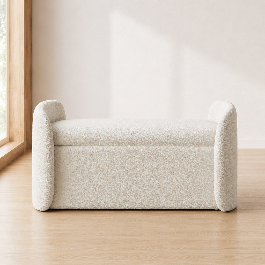 Liora Bouclé Storage Bench