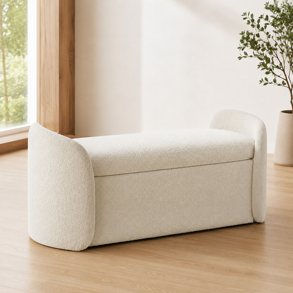Liora Bouclé Storage Bench