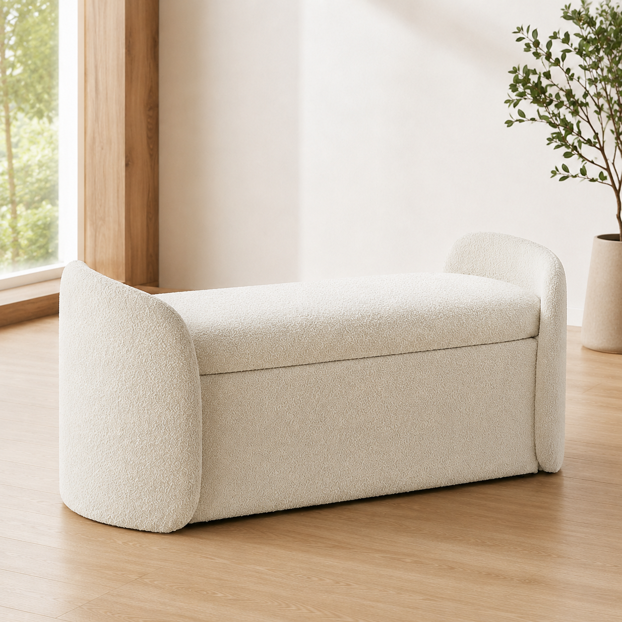 Liora Bouclé Storage Bench