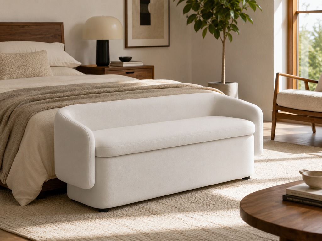 Taira Curved Storage Bench