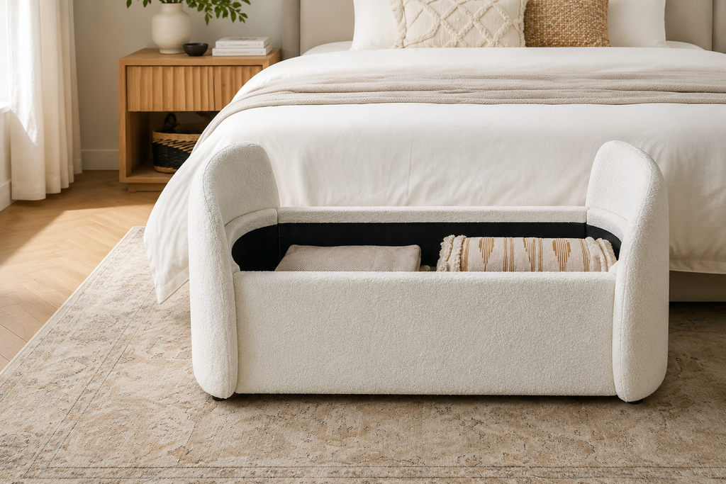 Liora Bouclé Storage Bench
