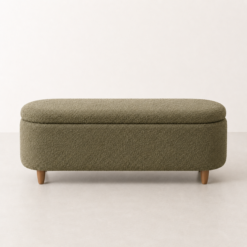 Elantra Bouclé Storage Bench