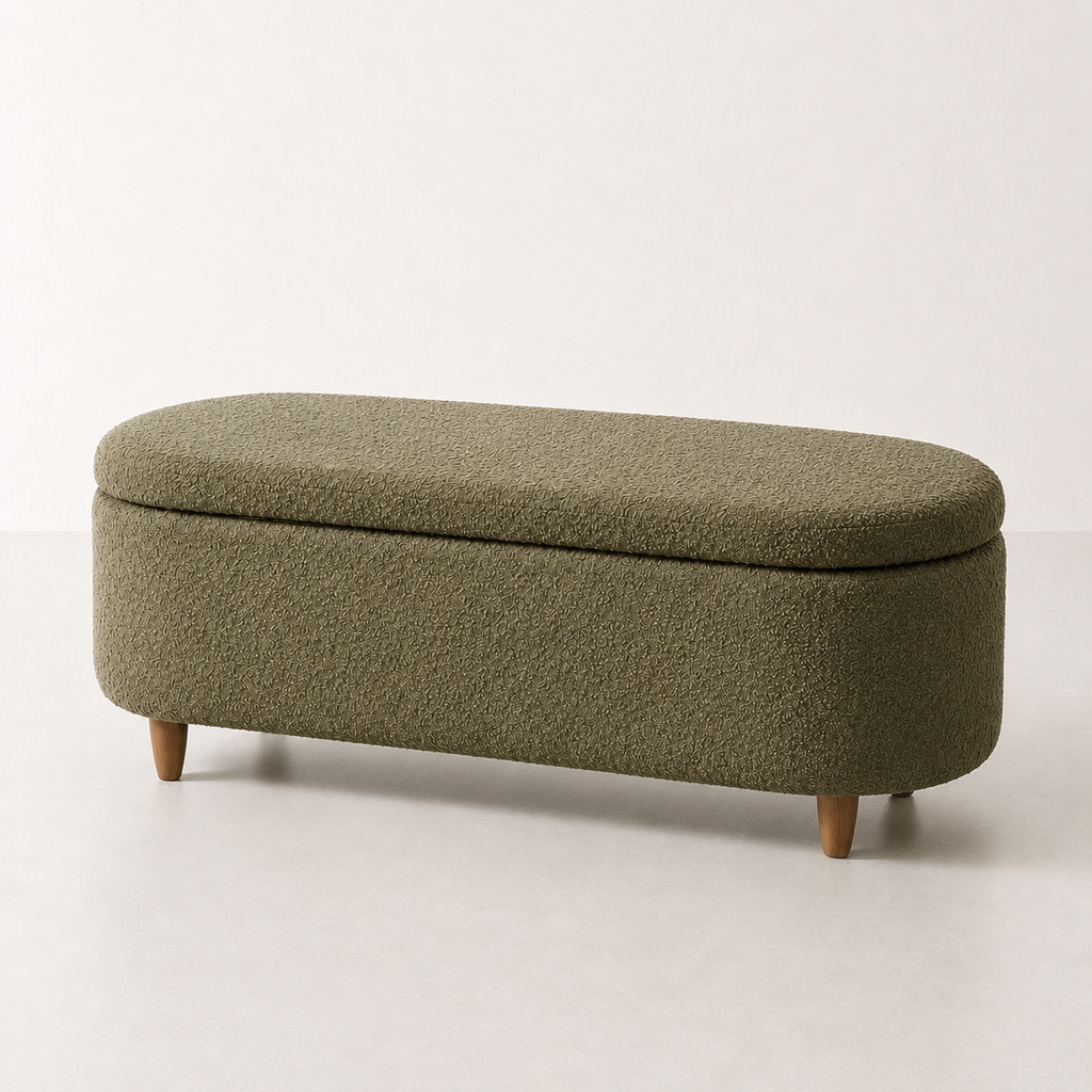 Elantra Bouclé Storage Bench