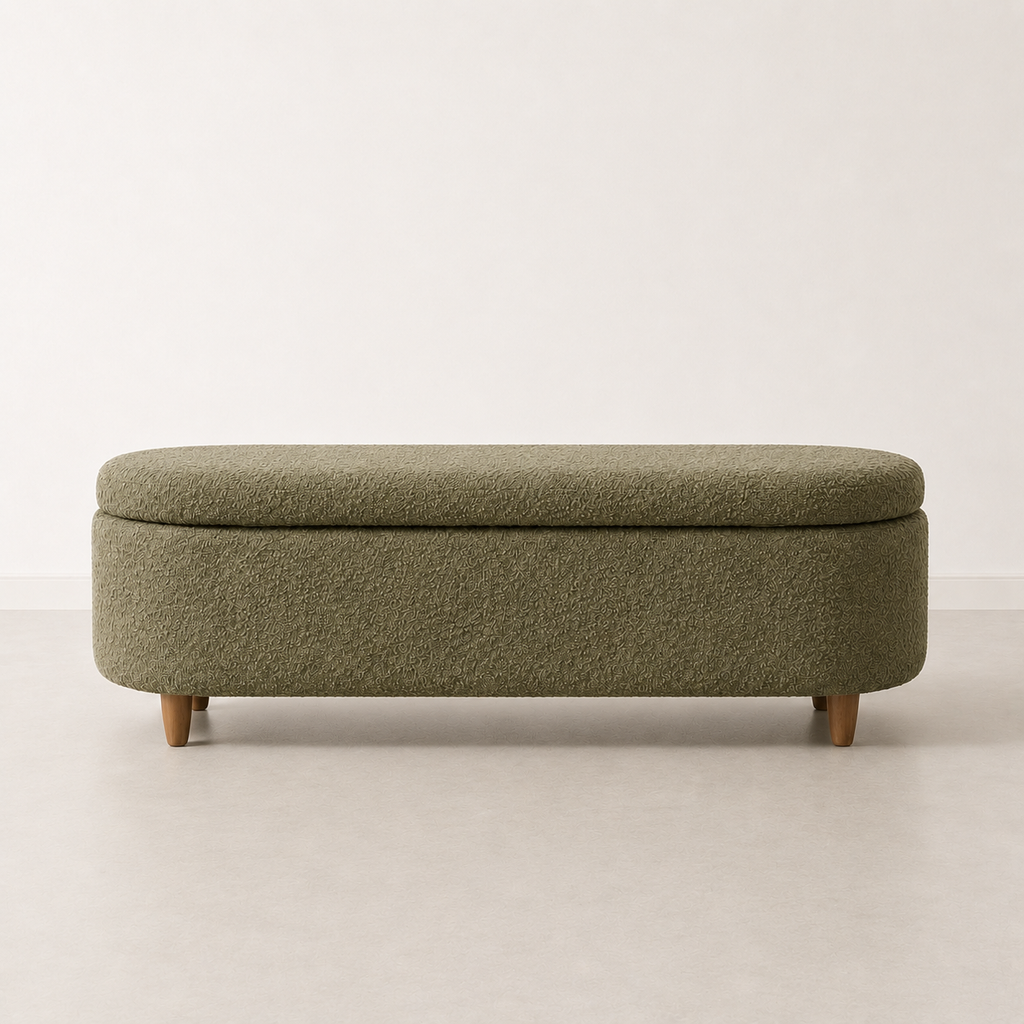 Elantra Bouclé Storage Bench