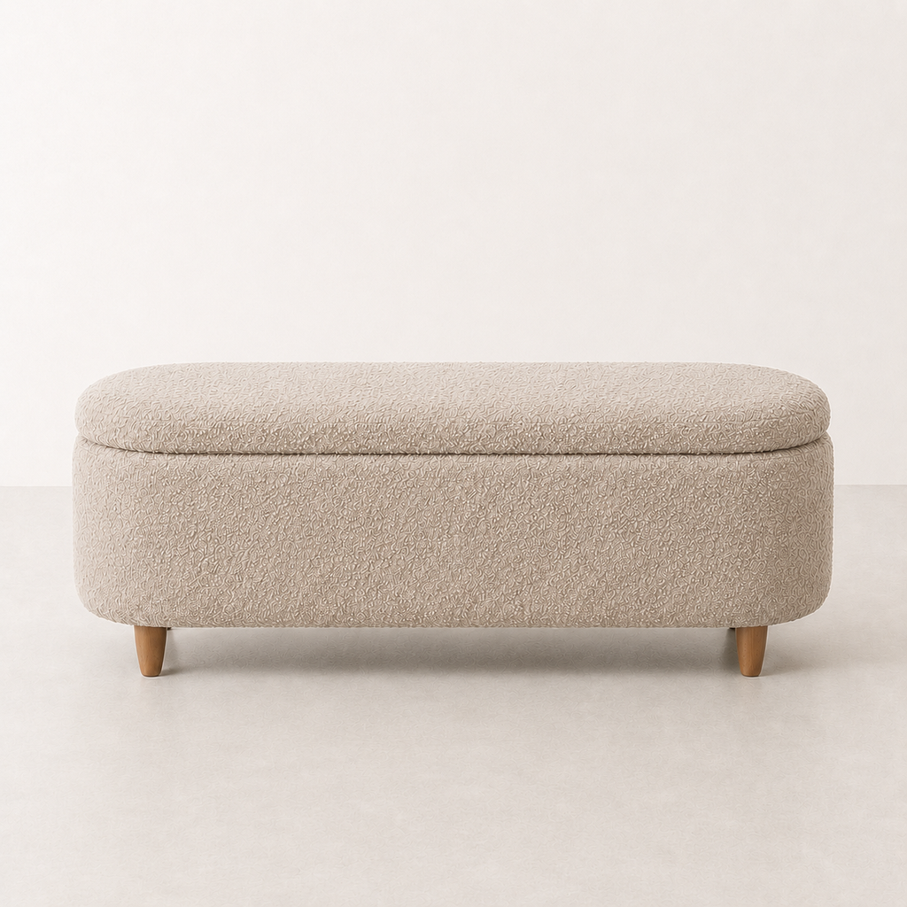 Elantra Bouclé Storage Bench