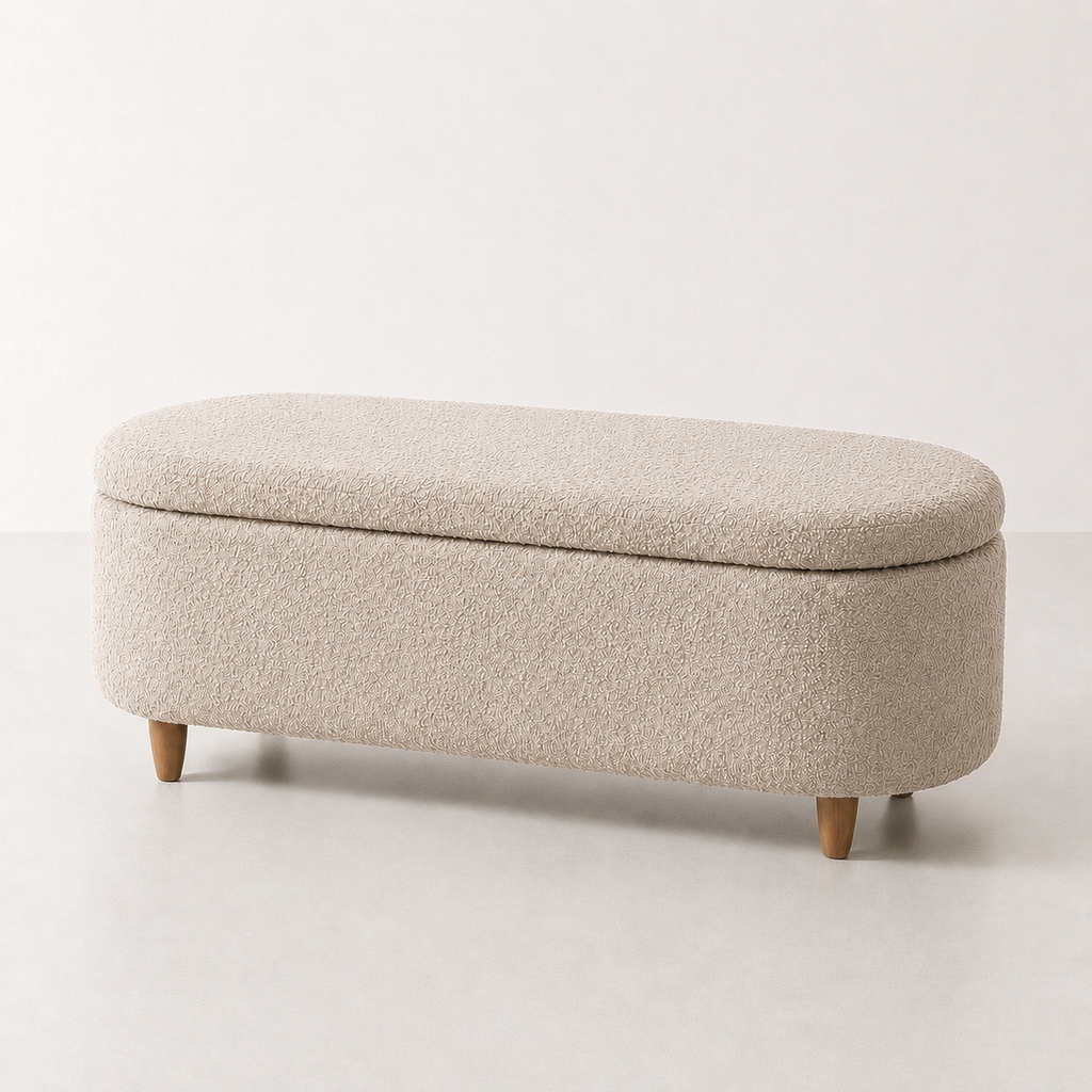 Elantra Bouclé Storage Bench