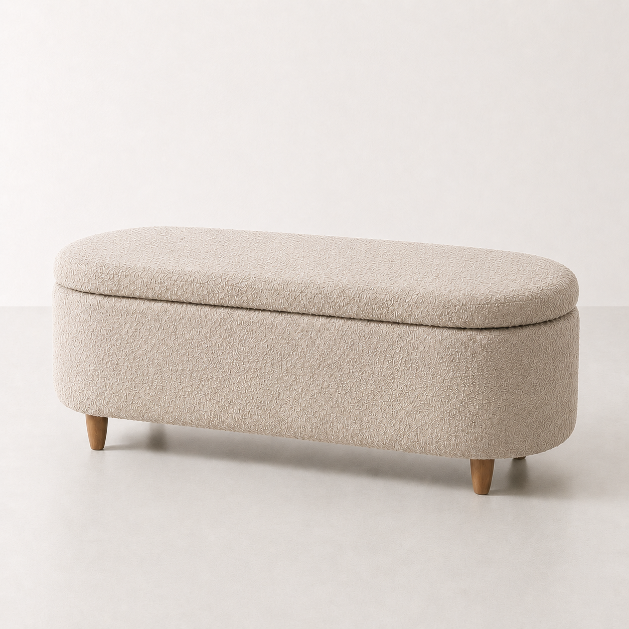 Elantra Bouclé Storage Bench