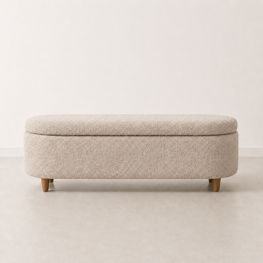 Elantra Bouclé Storage Bench