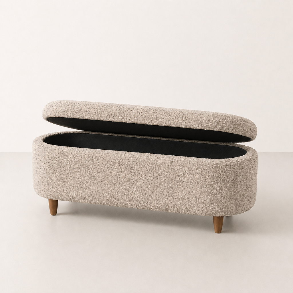 Elantra Bouclé Storage Bench