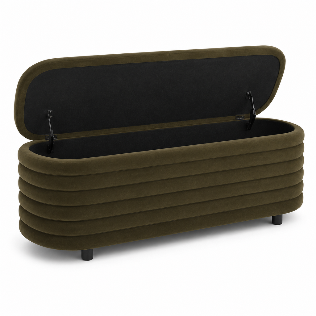 Delray Upholstered Flip-Top Storage Bench