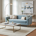 Gwyneth 68" Light Blue Velvet Loveseat by Goop