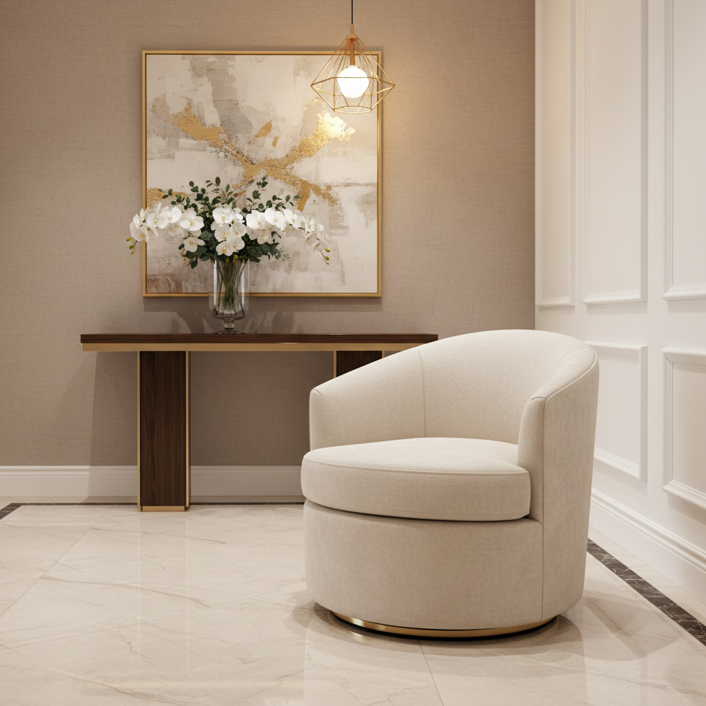 Saboor 30.7'' W Swivel Accent Chair