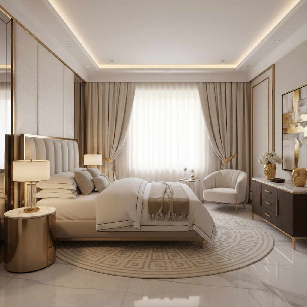 Diana White Boucle King Bed by Ross Cassidy